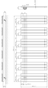 Sapho - Kúpeľňový radiátor SILVANA 680W/230V 60x150 cm biela