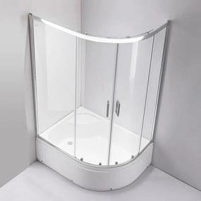 BPS-koupelny Asymetrický sprchový kút MAJA CH R 115x85 cm pravý, chróm/transparent v sete s hlbokou sprchovou vaničkou