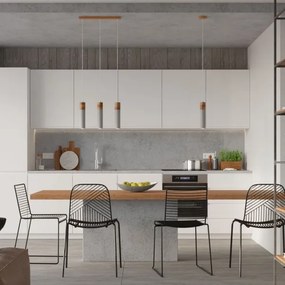 Sollux SL.0965 - Luster na lanku ZANE 1xGU10/40W/230V betón/drevo