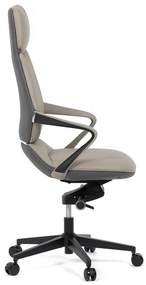 Autronic BONTEC Kancelárske kreslo, synchrónny mechanizmus, šedá ekokoža, KA-T8426 GREY Farba: Šedá