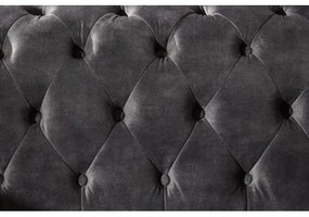 Sedacia súprava 41215 Chesterfield 3-sedenie Zamat Šedá  - Komfort-nábytok