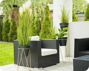 Stojan na kvety Loft 50 cm zlatý