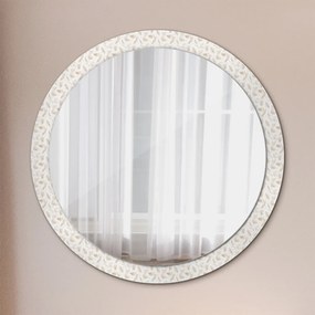 Okrúhle zrkadlo s potlačou Perie fi 100 cm