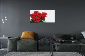 Obraz na skle Kytica ruží 140x70 cm