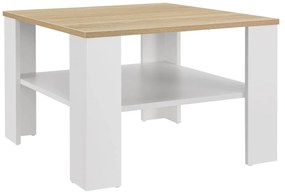 InternetovaZahrada Konferenčný stolík 60x60cm - biely/drevo