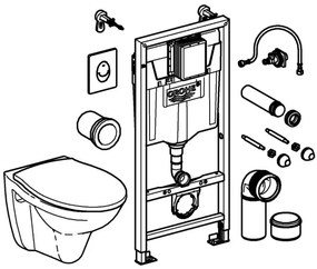 GROHE 39192000 - Sada 4 v 1 SOLIDO 1,13 m duro-biela