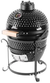 Keramický gril kamado vajíčko na drevené uhlie 27cm čierny