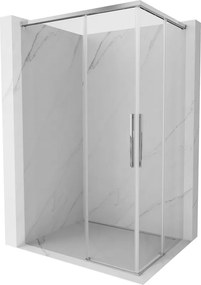 Mexen Rox, Duo posuvný sprchový kút 80 x 75 cm, číre sklo, chrómový profil, 8C2D-080-075-01-00