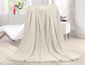 Fleecová deka Lara 220x240 cm, krémová%
