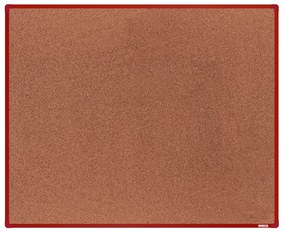 Korková nástenka boardOK v hliníkovom ráme, 1500 x 1200 mm, červený rám