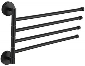 Mexen príslušenstvo, držiak na uteráky, otočný, čierna, 7039244-70