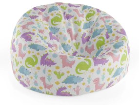 Sablio Sedací vak Cocoon Dinosaury a kaktusy - 75 x 45 x 35 cm