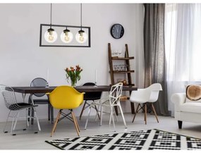 Klausen 113000 - Luster na lanku REY 3xE27/7W/230V čierna