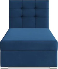 Čalúnená posteľ ELDA Velvet 90×200 cm tmavomodrá