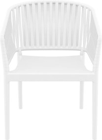 PORTOFINO záhradná stolička s podrúčkami white