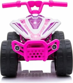 LEAN CARS TR1805 batériová štvorkolka bielo-ružová