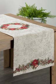 VIANOČNÝ GOBELÍNOVÝ OBRUS 47X140 VZOROVANÝ