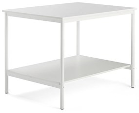 Pracovný stôl, 1200x900x900 mm, biela, biela