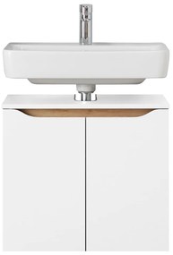 Biela nízka závesná skrinka bez umývadla 60x53 cm Set 857 – Pelipal