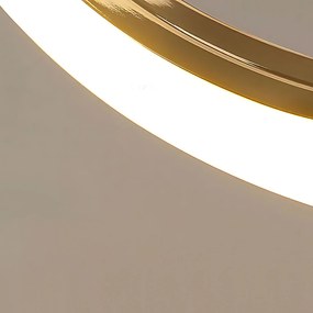 Toolight Toolight, závesná lampa 80cm, 61W, 3000K, LHJ017-CP2, zlatá, OSW-50007