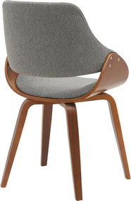 Sada 2 ks jedálenskej stoličky Vangale, látka - orech/sivá