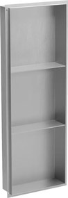 Mexen X-Wall-NR nástenná polica bez okraja s policou 90 x 30 cm, inox - 1911903010S