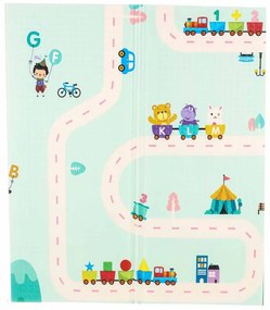 KIK Detská penová podložka Panda Street, obojstranná, 180 x 200 cm
