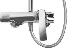 Rea Rebel, sprchový-vaňový set s dažďovou a ručnou sprchovou hlavicou, chrómová, REA-P2415