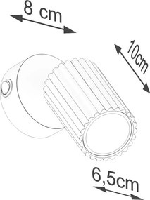 Taupe kovové bodové svietidlo 8x16 cm Gleam – Sollux