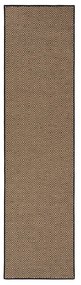 Jutový behúň na schody v čierno-prírodnej farbe 60x600 cm Diamond – Flair Rugs