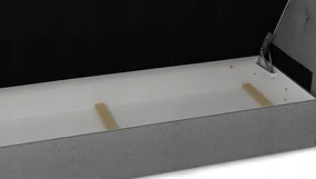 Manželská posteľ Boxspring 180 cm Harlan Comfort (tmavosivá) (s roštom, matracom a úl. priestorom). Vlastná spoľahlivá doprava až k Vám domov. 1056003