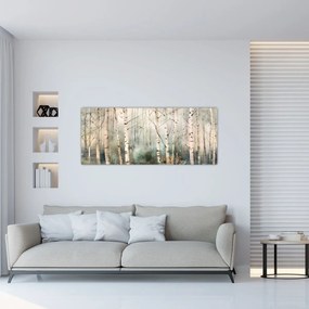 Obraz - Kresba lesného vzoru (120x50 cm)