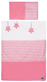 5-dielne posteľné obliečky Belisima Hviezdička 100x135 ružové