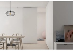 Luster na lanku CORRINI 1xE27/60W/230V pr. 34 cm čierna/číra