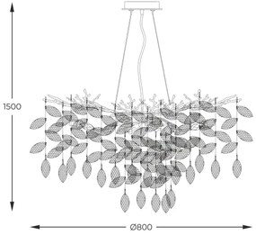 Zuma Line MD4115-1-ECN - Luster na lanku CINDY 10xG9/3,5W/230V chróm