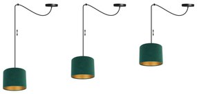 Závesné svietidlo Mediolan Spider, 1x textilné tienidlo (výber z 10 farieb), (výber z 2 farieb konštrukcie), g