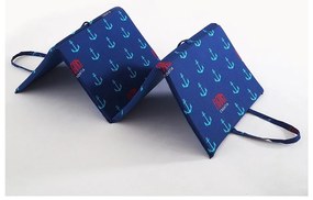 Modrý záhradný sedák na ležadlo 49x137 cm Anchors – B.E.S.