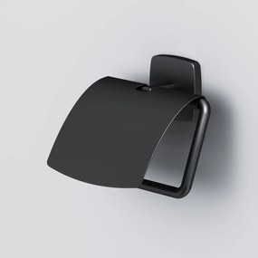 Držiak na toaletný papier AM.PM Gem AGA341422 s vekom, čierny