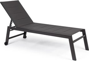 Antracitové kovové záhradné ležadlo Hilde – Bizzotto