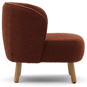 Kreslo v terakotovej farbe z textílie buklé Ulit – Kave Home