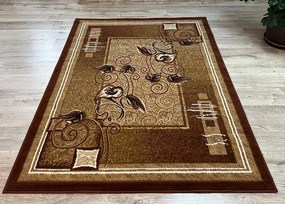 Klasický hnedý koberec Shiraz BCF Kalia – tradičný vzor do interiéru Rozmer: 300x400 cm