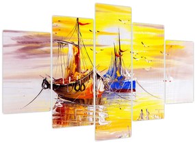 Obraz - Maľba loďou (150x105 cm)