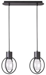 Luster na lanku AURA 2xE27/60W/230V čierna