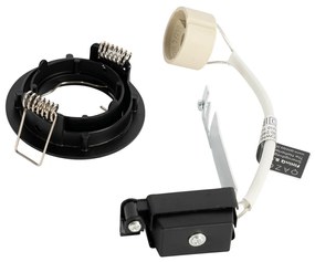 Sada 6 čiernych zapustených bodových svetiel GU10 35 mm - Edu