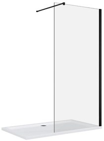 Sprchová Stena WALK-IN Fiord 100x195 čierny profil