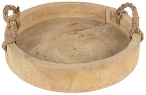 Drevený guľatý podnos - Ø 35 * 6 cm