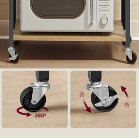 Odkladací stolík na kolieskach s 3 policami TAYLOR ARTISAN 60x40 cm