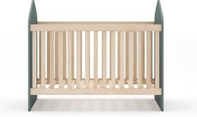 Postieľka v dekore borovice 60x120 cm v prírodnej farbe/sivozelená Estefania – Marckeric