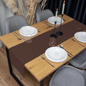 Biante Dekoračný behúň na stôl Rongo RG-042 Hnedý 45x180 cm