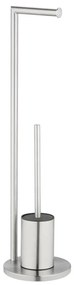 WENKO 25676100 - Súprava WC FERLA 18x69,5 cm, nerezová oceľ/saténový povrch 25676100